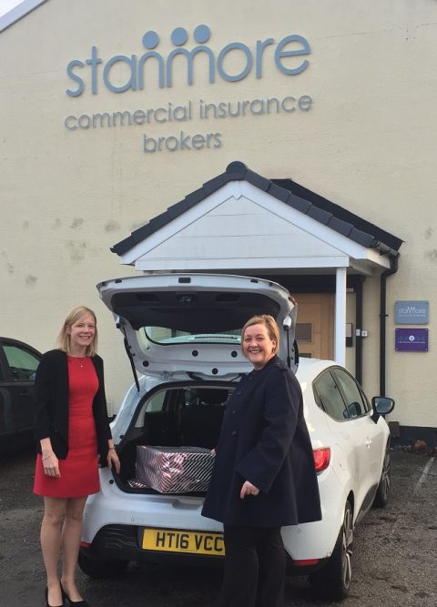 Jenny Hyde and Jess from BLGC accepting the Hampers