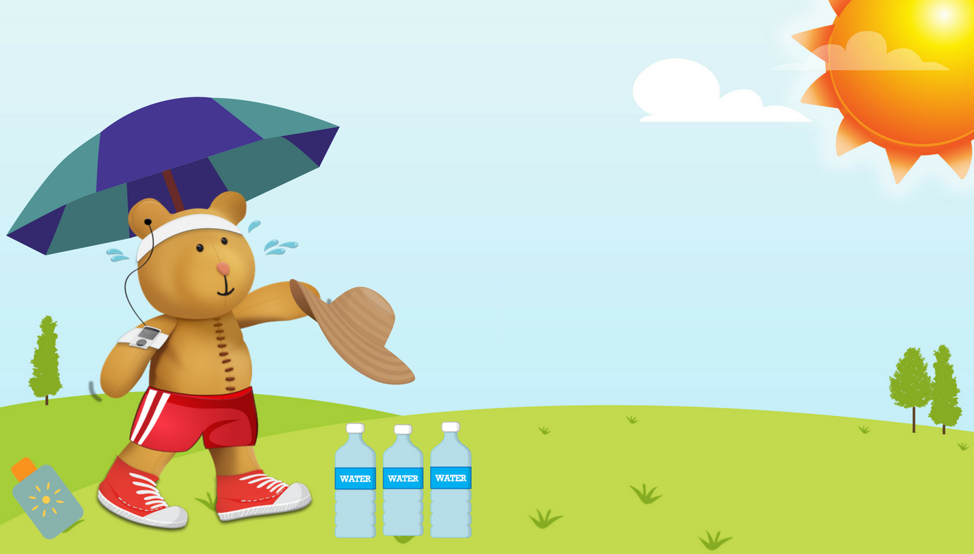 Stanley taking care during the heatwave